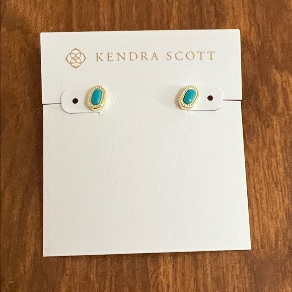 Kendra Scott Jewelry - Kendra Scott Turquoise Oval Gold Bezel Studs